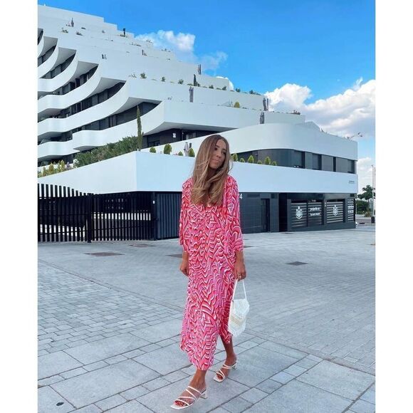 Zara Printed Dress Viscose New - Picture 1 of 5